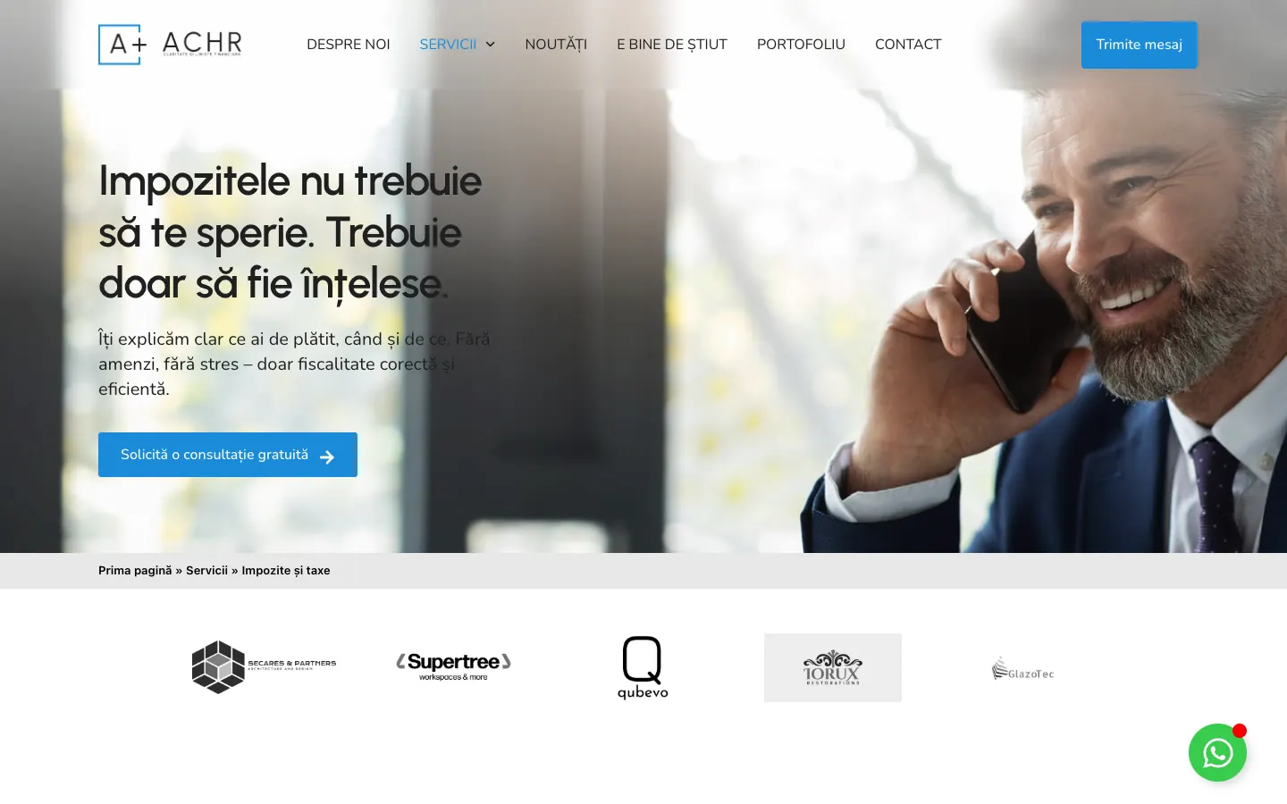 The new ACHR taxes and duties page, with the headline “Taxes should not scare you. They only need to be understood.”