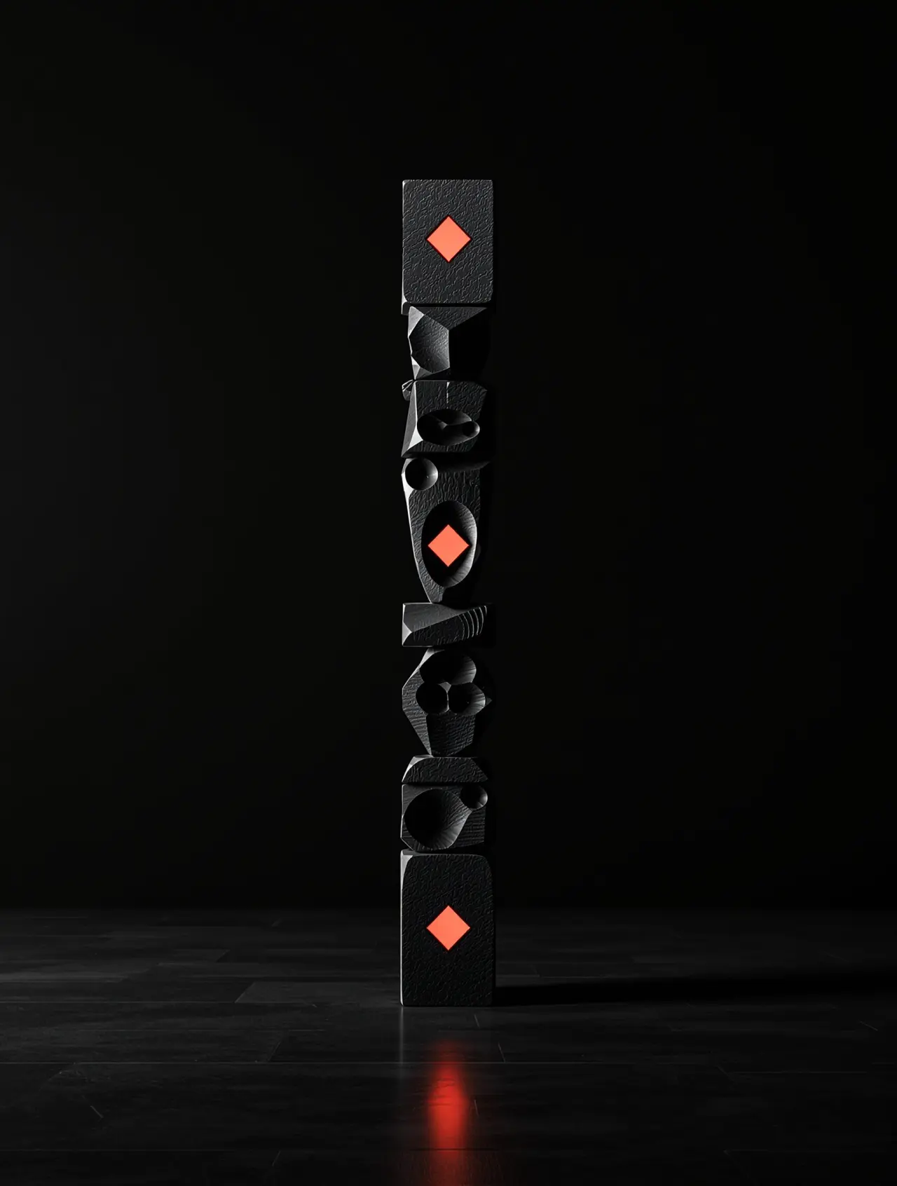 The Cuina Turcului sign, the folk motif, the Column module and the UNRIVALS rhombus, aligned on the same vertical axis