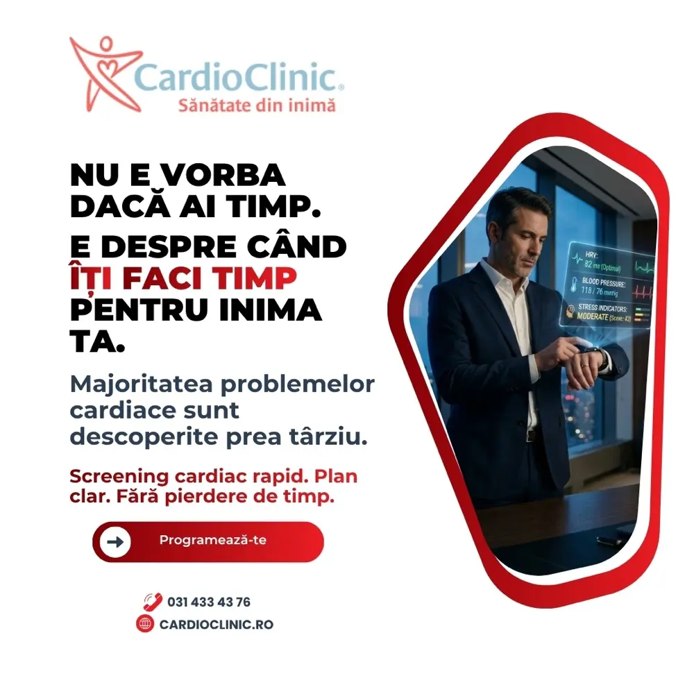 Cardio Clinic ad, Radu avatar: &ldquo;It's not about whether you have the time. It's about when you make time for your heart.&rdquo;